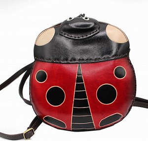 Handmade Genuine Leather Ladybug Backpack / Cross-body Purse - Etsy