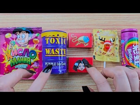 ASMR Most Popular Yummy Candies | Unpacking Rainbow Lollipops and Chocolate | Video