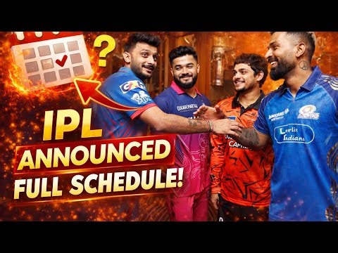IPL 2026 Full Schedule Announced 😱 Complete Fixtures, Dates & Venues Revealed!