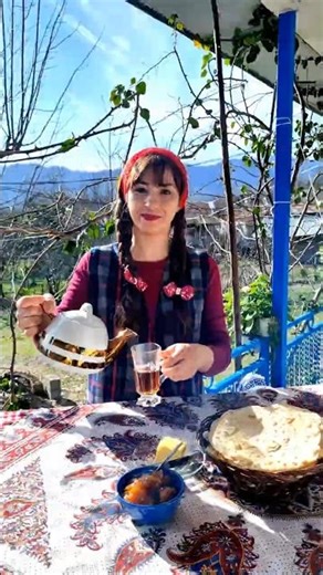 Cozy Winter Bread Baking on the Veranda | Village ASMR with Bird Sounds