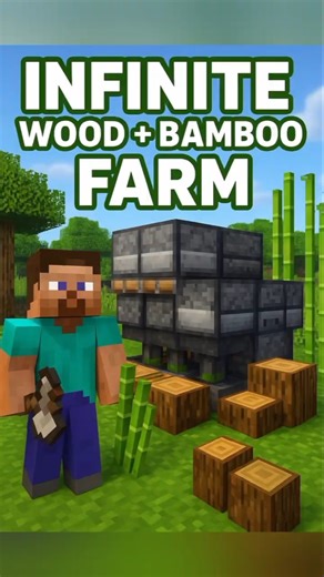 Minecraft PE Auto Wood Farm 😱 | Unlimited Logs!