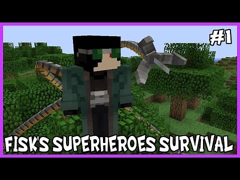 FISK'S SUPERHEROES BUT ITS SURVIVAL! Minecraft Fisks Superheroes Modpack Episode 1