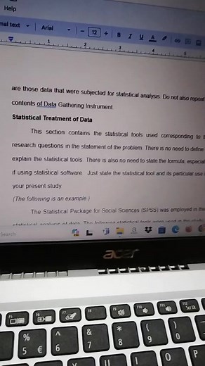 Statistical Treatment of Data for Research Papers