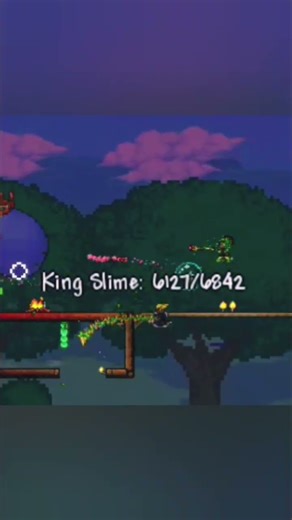 4 noobs vs master mode King Slime#gameplay #games#terarria