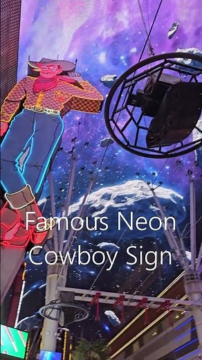 Vegas Vic - Famous Neon Cowboy Sign DOWNTOWN VEGAS Sept 2023