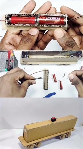 How to Build a Simple Power ⚡Unit Using Cardboard and Batteries 🔋