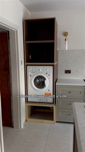 I wanted to raise my washing machine up and hide it in a cabinet. I couldn’t find a cabinet for sale anywhere that would do what I needed. So I made my own. Here is how it went. The FULL VIDEO is on my YouTube channel #diy #homerenovation #washingmachine #HomeImprovement #cabinet | Scott DIY