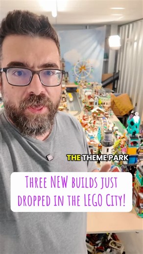 Kev & Anna on Instagram: "The LEGO City just got a huge upgrade 👀 We’ve added the Ferris Wheel to the theme park, plus new builds in Ninjago and the Winter Village - everything’s finally starting to come together! Can’t wait to start adding minifigures and vehicles back in soon… the storytelling phase is getting closer 👌 More details + full update coming to YouTube soon! #lego #legocity #afol"