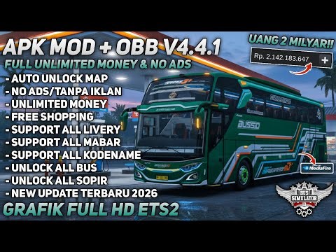 UPDATE BUSSID 4.4.1!! APK + OBB BUSSID V4.4.1 UNLIMITED MONEY TERBARU 2026 | WORK SEMUA APK