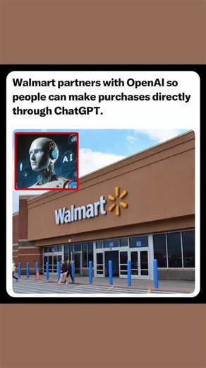 Chatty Hub on Instagram: "Walmart Partners with OpenAl for ChatGPT Direct Shopping Walmart announced a partnership with OpenAl on October 14, 2025, allowing U.S. customers to browse and purchase over 100 million products directly through ChatGPT, introducing agentic commerce where Al anticipates needs and handles transactions. The integration begins with Instant Checkout for meal planning and restocking, with Walmart managing fulfillment via its logistics network, and the feature set to launch s