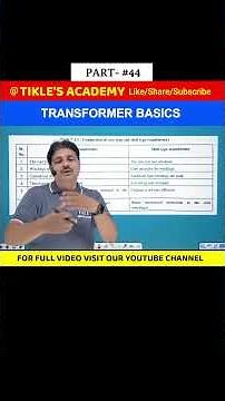 TRANSFORMER BASICS IN ELECTRICAL ENGINEERING (PART 44) #shorts #tiklesacademy