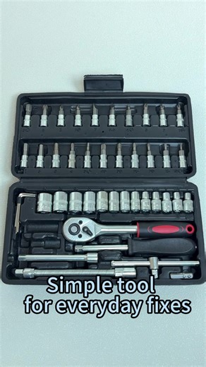 Compact 46-Piece Toolbox Set for Every DIYer