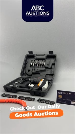 Check out our Daily Goods Auction! With 200 new lots added every day. Visit https://qrco.de/ABC_Auctions to download the ABC Auctions app, get verified, and start bidding now! | ABC Auctions