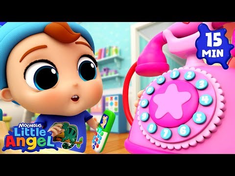 Hello? Who's at the Phone?📞 | Little Angel And Friends Kid Songs