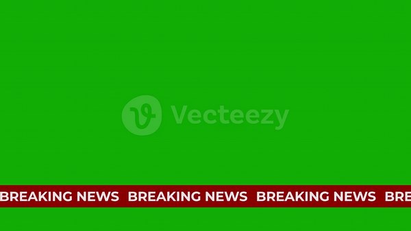 Download Breaking News Ticker Scrolling Text on Green Background for free