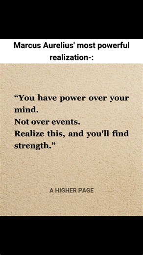 marcus aurelius' most powerful realization… #stoicism #ahigherpage