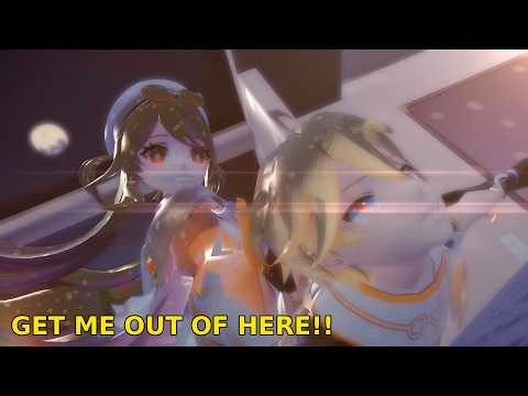 Hu Tao... I'm Stuck Under Your Shoe! [Giantess Animation]