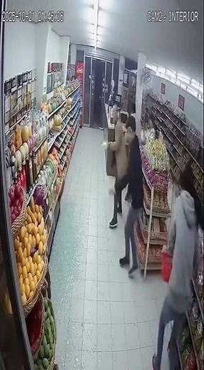 Unbelievable footage Hippo Caught on Camera Crashing groccery store #hippo #cctv #hippoattack