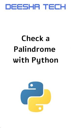 Python Trick: Check a Palindrome with #Python code