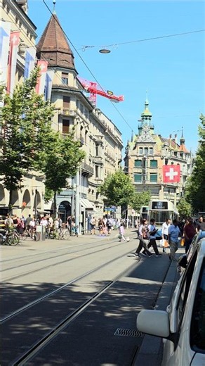 Walking Through Bahnhofstrasse, Zurich, Switzerland 🇨🇭 | Luxury Shopping Street