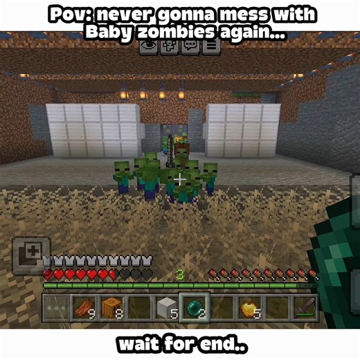Pov: never gonna mess with Baby zombies again... #minecraft #shorts #viral
