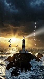 “The Last Lighthouse Standing in a Deadly Storm 🌩️ (Cinematic 4K)”