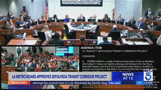 Metro board approves new rail plan to ease 405 congestion