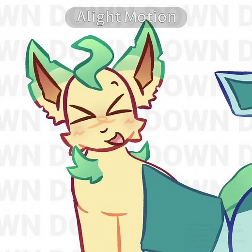 down down ★ eeveeloutions (leafeon and glaceon) animation meme!