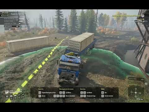 38 SnowRunner-Michigam , lago da ilha , instrumentos de desenvolvimento , tres container