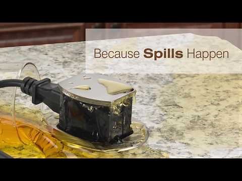 Hubbell Countertop Pop Up Outlets Overview & Spill Test
