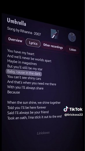 Umbrella lyrics - Rihanna song lyrics (full)