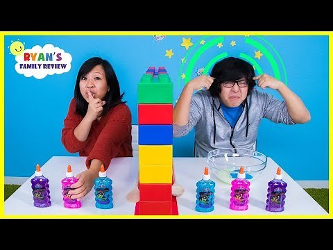 Twin Telepathy Slime Challenge Ryan's Mommy vs Daddy