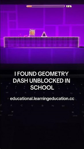 I found geometry dash unblocked in school #fypシ #geometrydash #unblocked