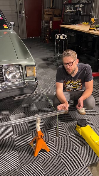 A string alignment is just one way to perrform an accurate diy alignment #diy #alignment #car #wheels #diyalignment #mechanic #techtips #speedwaymotors