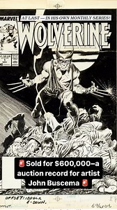 John Buscema’s original artwork adorning the first issue of 1988’s #wolverine , the inaugural solo series for the X-Man called Logan, sparked the first bidding war of today’s Comic Art session. It just realized $600,000 to set a new action record for the legendary artist. #xmencomics #comicscollection #comicscollector #heritageauctions | Heritage Auctions