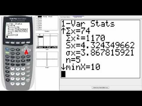 Statistics with a Graphing Calculator