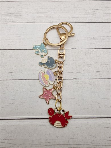 Gold Summer/beach Keychain - Etsy