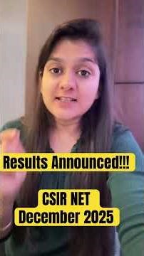 CSIR General Category Cutoff SKYROCKETS 🚀 CSIR NET 2025 December 2025 Results Announced!!