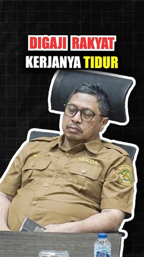 Pejabat negara maju memang tidurnya sambil kerja☺️