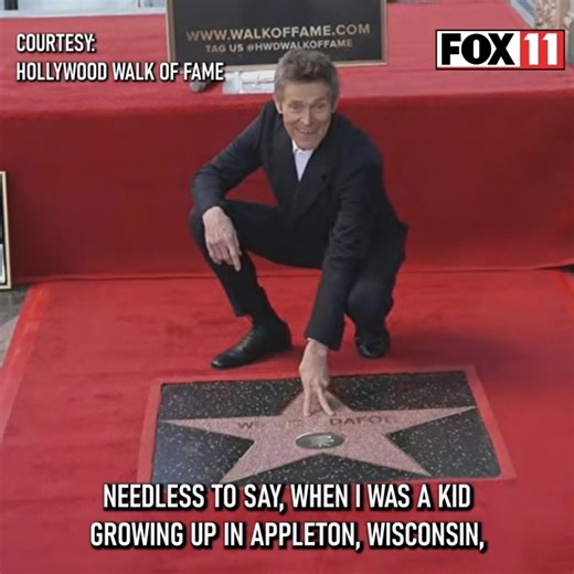 Appleton East High School alum Willem Dafoe now has a star on the Hollywood Walk of Fame. But he's not the first Fox Valley native to get a star. See the full story and photo gallery: https://fox11online.com/news/entertainment/willem-dafoe-hollywood-walk-of-fame-star-movies-actor-appleton-wisconsin-native-harry-houdini | WLUK-TV FOX 11