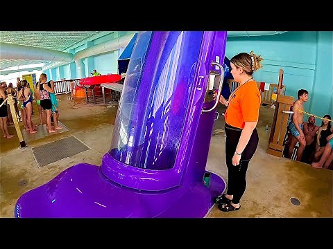 Sahara Sidewinder Drop Waterslide at Kalahari Indoor Waterpark, Texas