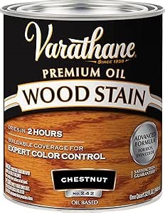 Varathane 211721H Premium Wood Stain, Quart, Chestnut