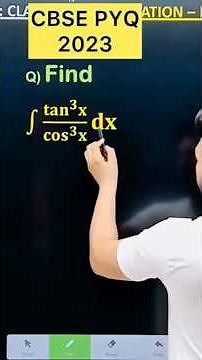 Q) integration ∫ tan^3(x)/ cos^3(x) dx,#cbse #maths #cbse2026 #maths #cbse #cbse #cbse2026