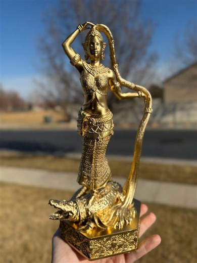 Preah Mae Thorani – Cambodian Goddess of Earth Statue | Khmer Spiritual Art | Sacred Cultural Sculpture - Etsy