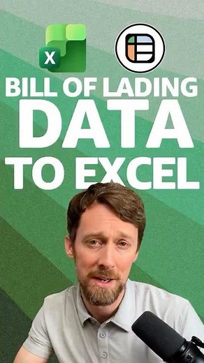 Bill of Lading Data to Excel
