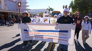 2.2K views · 31 reactions |  What a magical day at the Oxnard Christmas Parade! Our talented students from across the district shined brightly, spreading holiday cheer through spirited performances in cheerleading, marching band, and mariachi. We loved celebrating the season with our community and families — and even our district’s electric green bus joined the fun! ✨ #Oxnard #weareoxnardunion #parade #holiday #marchingband | Oxnard Union High School District | Facebook