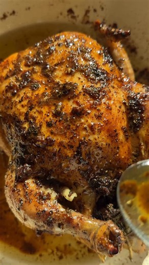 One Hour Whole Roasted Chicken This is the perfect one hour whole roasted chicken recipe. Basted with butter and sprinkled with herbs. The skin is perfectly crisp, and the chicken is juicy and tender.This homemade roasted chicken recipe is better than any rotisserie chicken you can buy at the store. Perfect for a Sunday roast! 🍗🍗 comment “roast” and I’ll send the recipe right to your inbox! You can also search the web for “little spice jar one hour whole roasted chicken” or simply head to litt