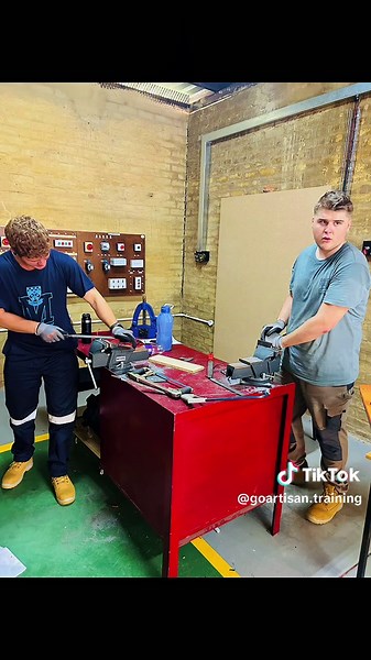 Our students mastering steel piece. Come & register with us. #engineering #electrician #goartisan #trainingcentre #pretoria #waterkloofglen