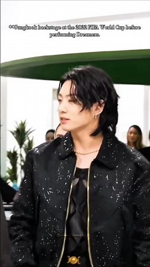 Jungkook before performing Dreamers at the 2022 FIFA World Cup 🔥