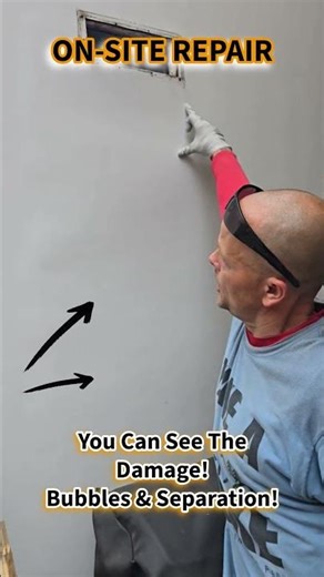 RV Wall Have Bulging Bubbles & Separating? Delam RV Repair #rv #viral #trending #shorts #repair #wow